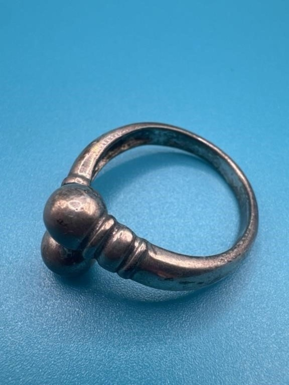 Hand Forged Sterling Silver Ring - Size 7.5 - 925 Stamped - Vintage Artisan - Picture 4 of 6